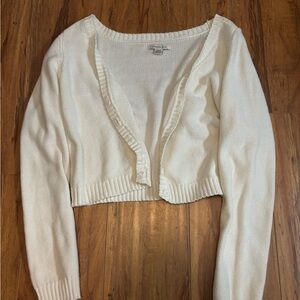 American Eagle Outfitters Ivory Knit Cardigan